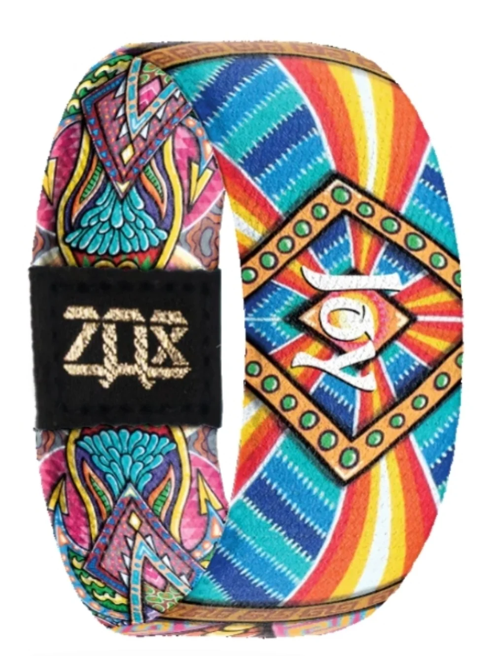 Zox Joy Bracelet #1575 Medium Colorful Mandala Rainbow Wrap Band